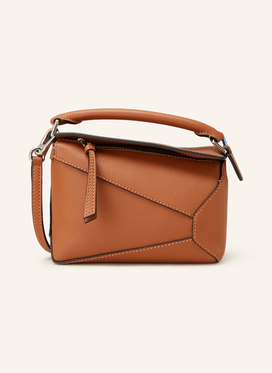 LOEWE Handtasche PUZZLE EDGE MINI: COGNAC