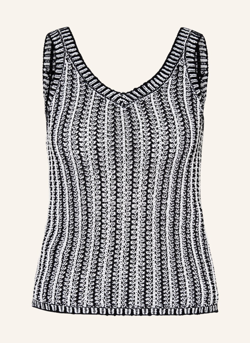 Max Mara Stricktop ARRIGO: SCHWARZ/ WEISS