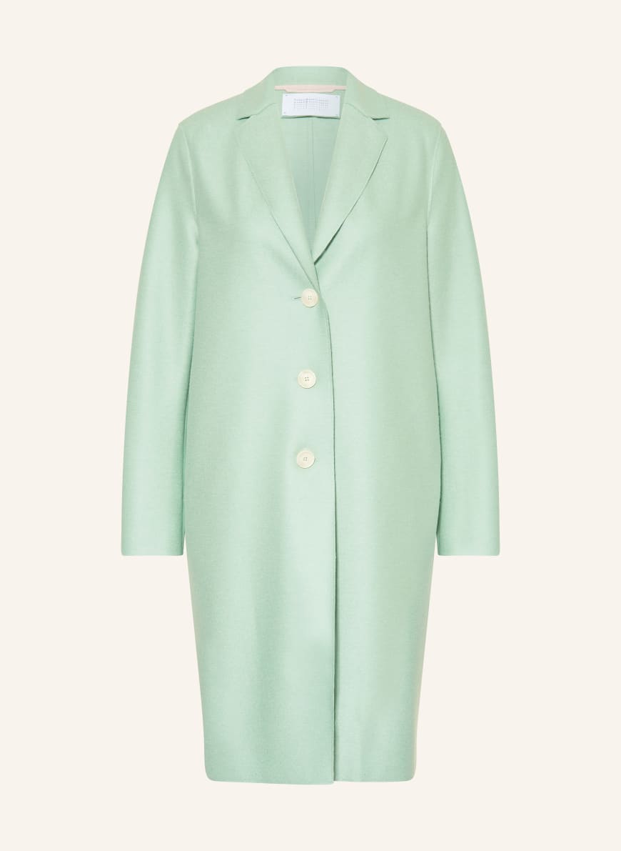 HARRIS WHARF LONDON Wool coat in light green