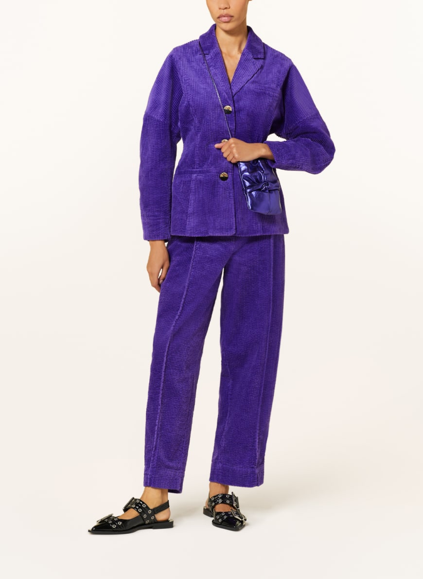 GANNI Corduroy blazer in purple