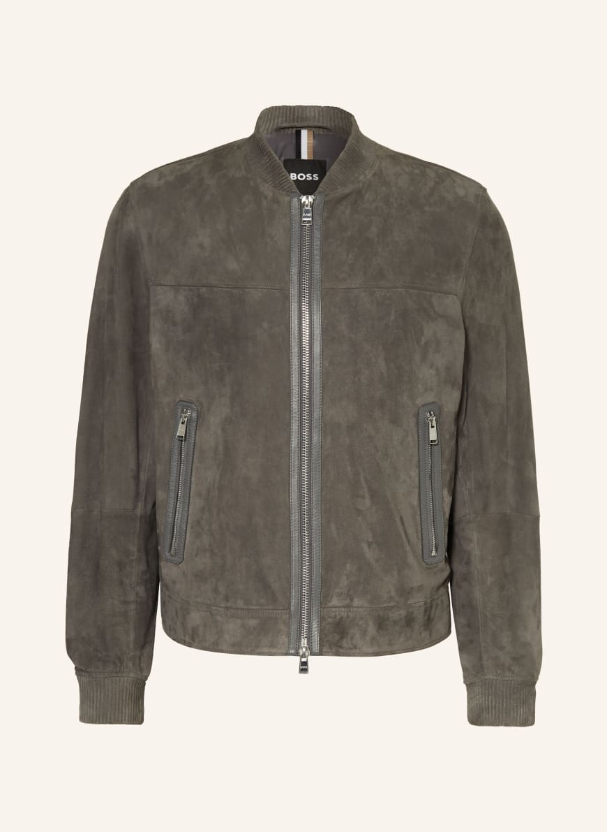 Hugo boss deals suede bomber jacket