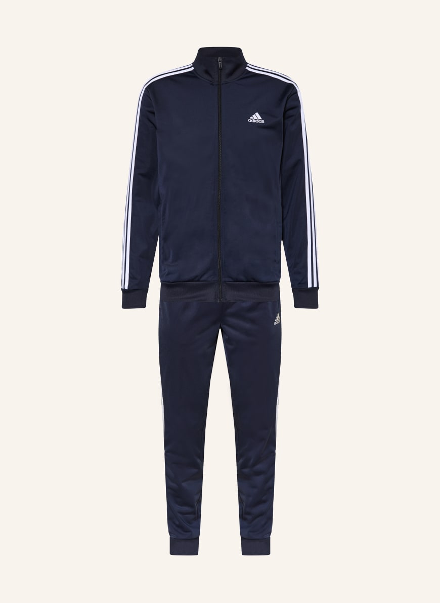 Dark blue adidas new arrivals tracksuit