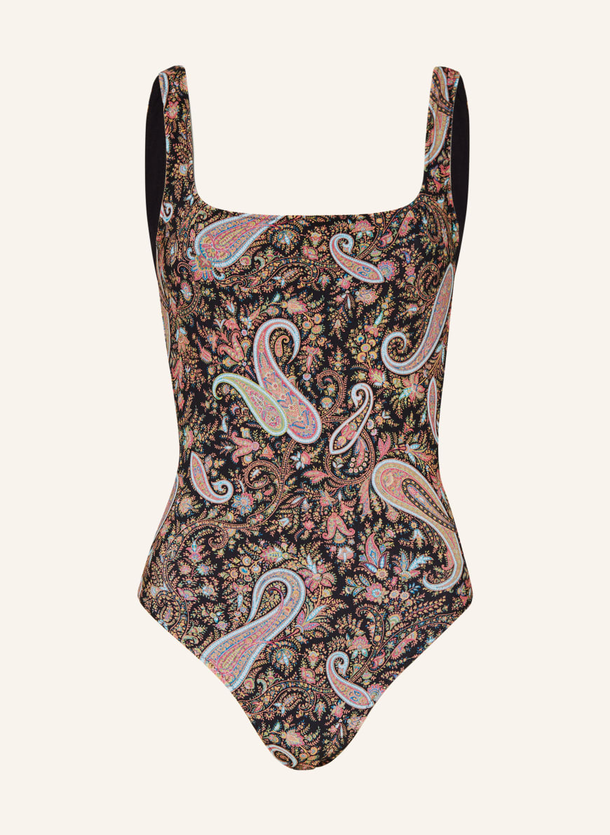 ETRO Swimsuit in black turquoise pink