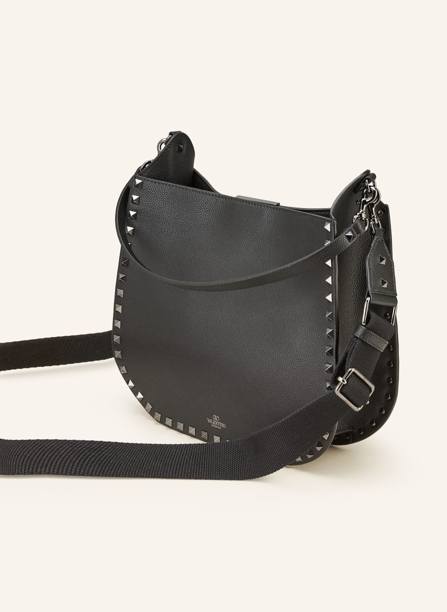 VALENTINO GARAVANI Hobo bag ROCKSTUD in black