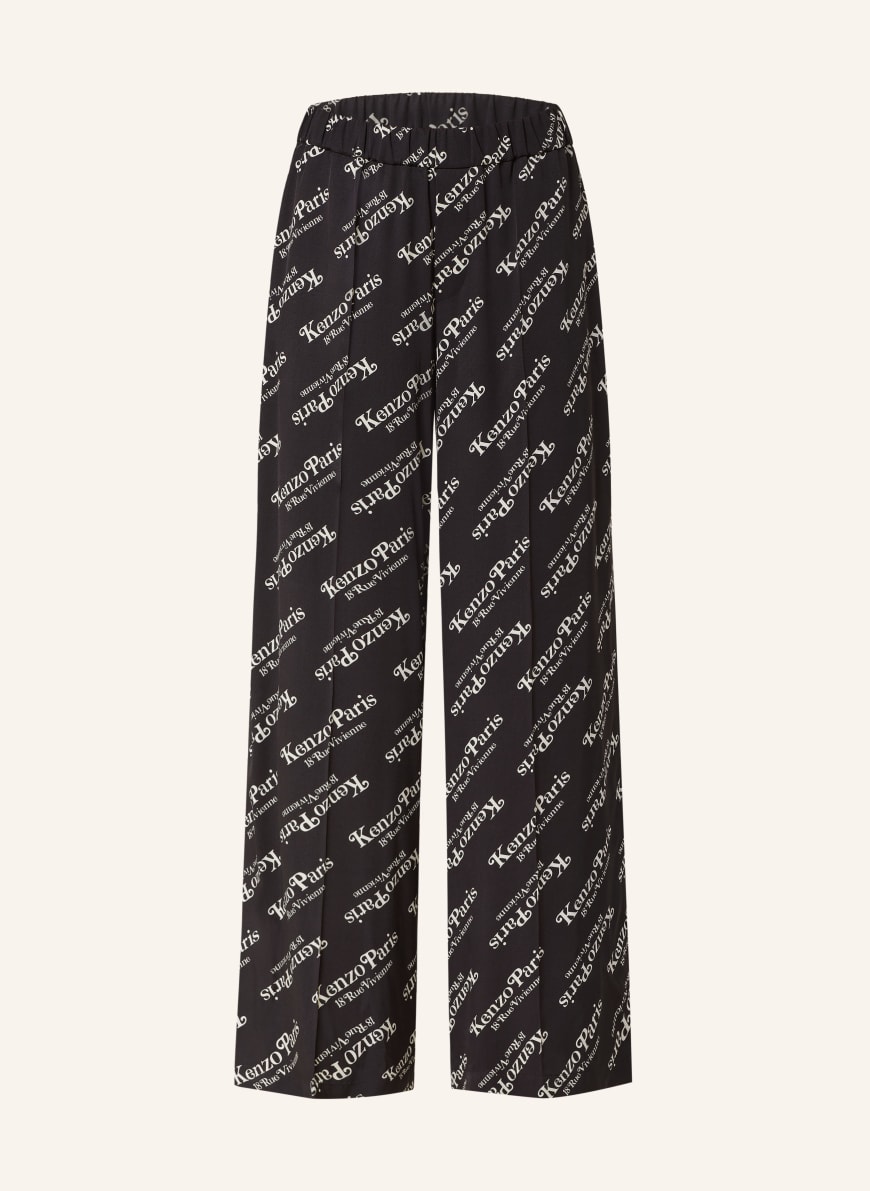 KENZO Wide leg trousers VERDY in black white