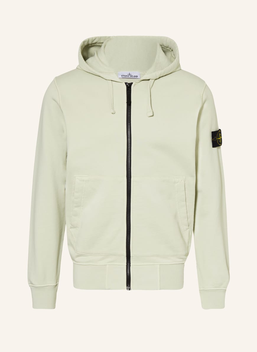 STONE ISLAND Sweat jacket in light green