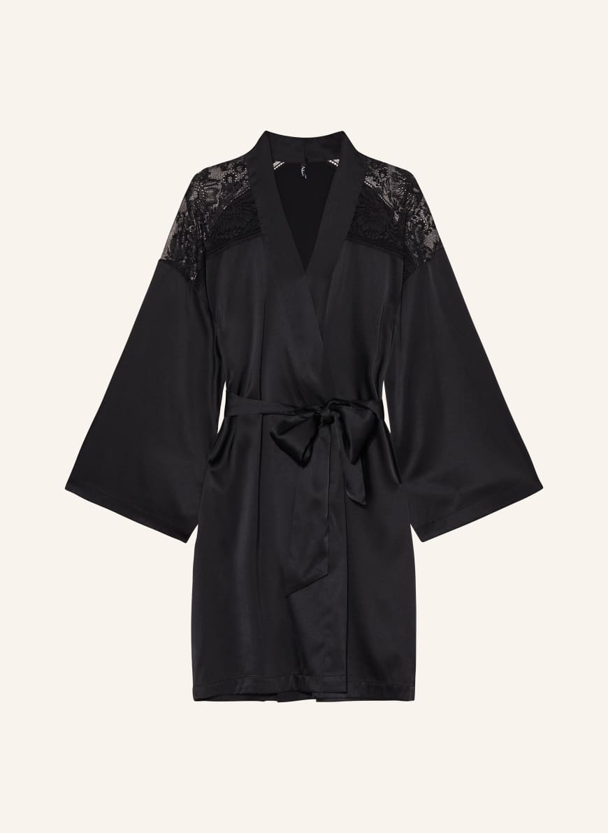 【Aubade】新作シルクキモノ★MIDNIGHT WHISPER Aubade Women's kimono MIDNIGHT WHISPER made of silk in black