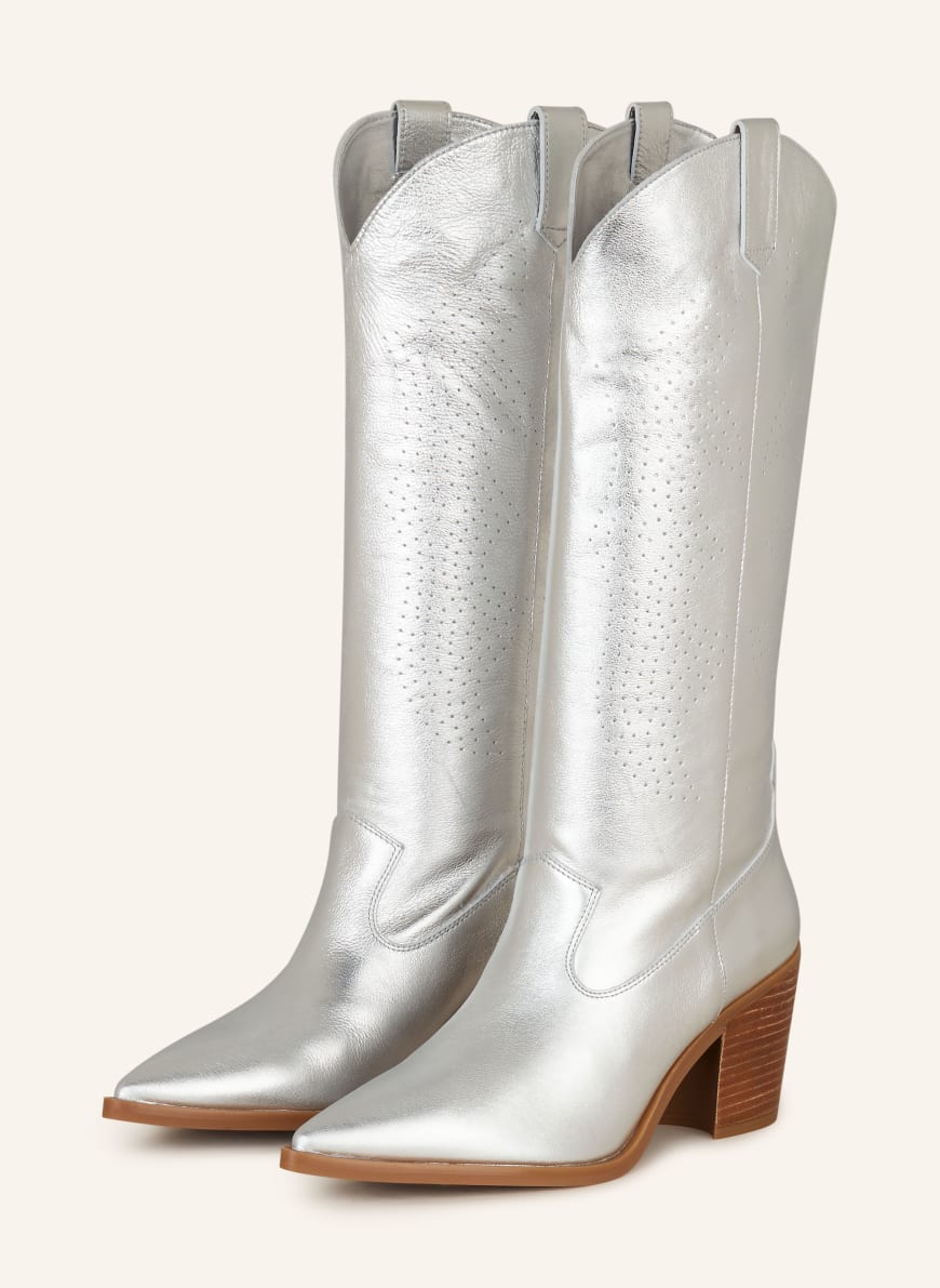 UNISA Cowboy boots MALONE in silver