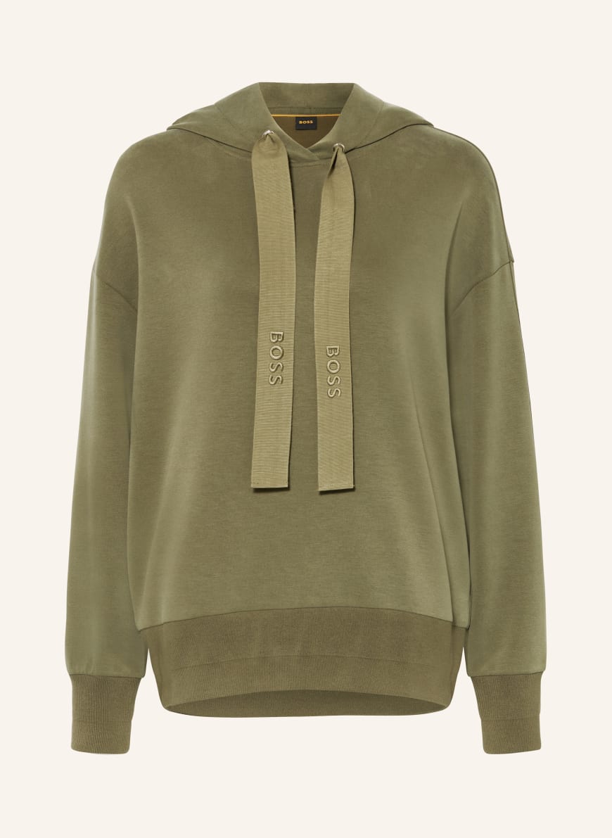 Zip Hoodie Sweatshirt Damen Oliv Womens Khaki Plain Sweatshirt - Main Image