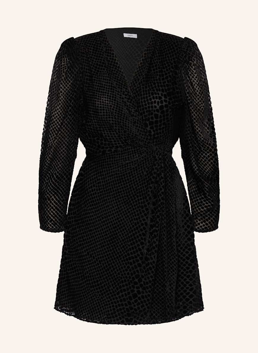 Warehouse spot ruffle wrap dress outlet