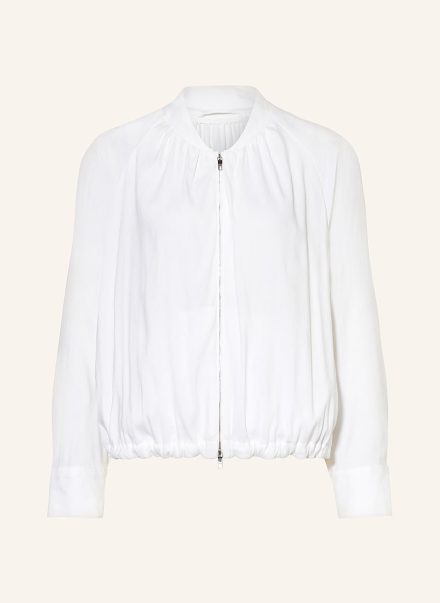 BOSS Blouson JALPES mit Leinen: WEISS