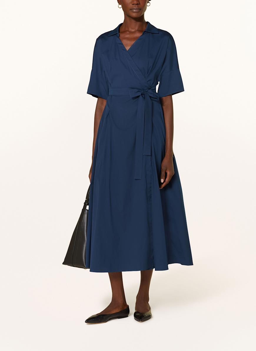 【送料&関税込】'S Max Mara sarah Dress Stretch poplin wrap dress, cornflower blue | 