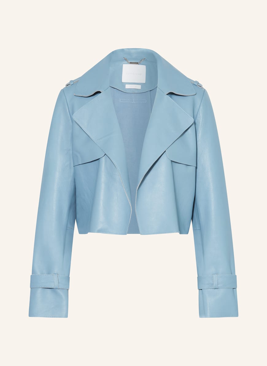 Rich Royal Lederjacke in hellblau