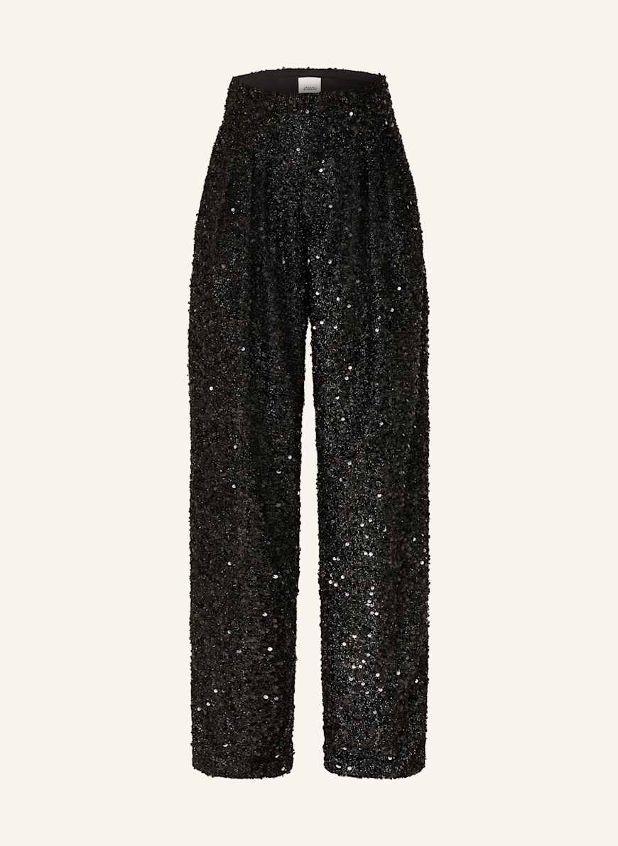 ISABEL MARANT Hose ARAS mit Pailletten: SCHWARZ