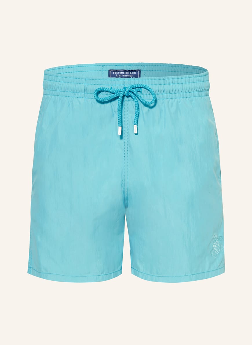 VILEBREQUIN Swim shorts MOOREA with water-activated print in turquoise