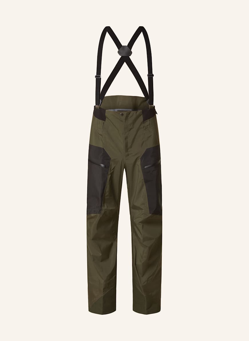 patagonia UNTRACKED hardshell ski pants in dark green / black