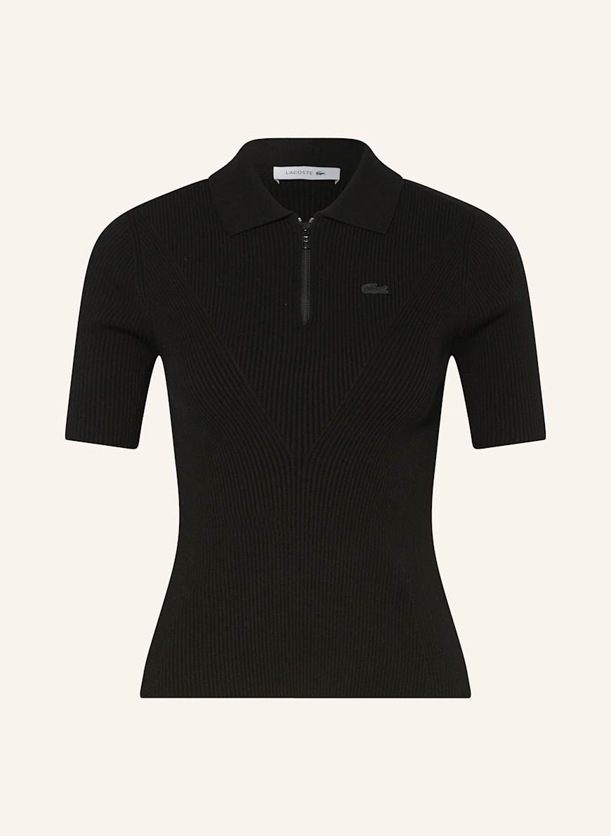 LACOSTE Strickshirt: SCHWARZ