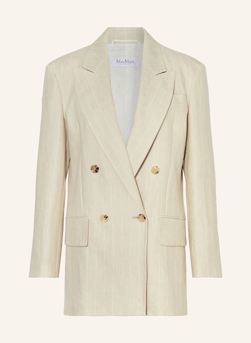 【関税&送料込み】Max Mara Gerla Blazer Max Mara GERLA linen long blazer in beige/ cream