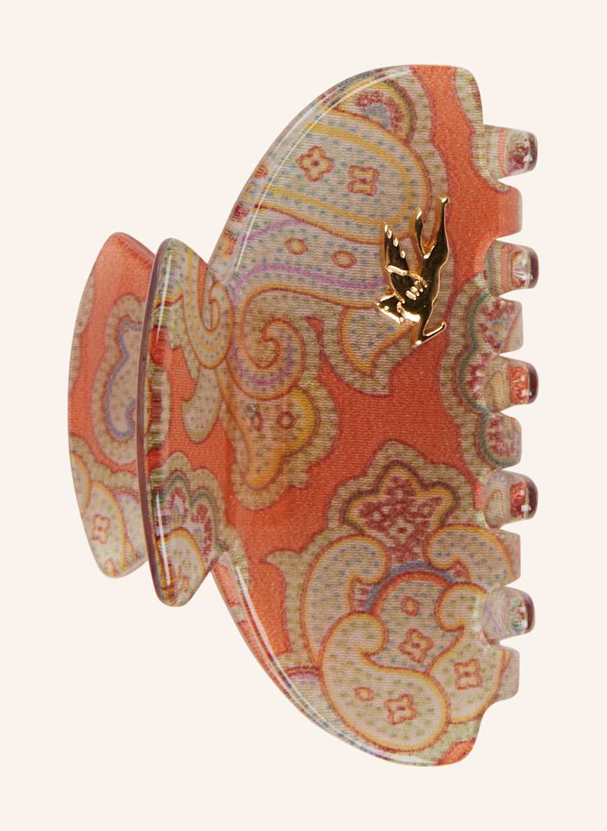 【Etro】Floral Paisley Silk Hair Clip Etro Floral-Print Silk Hair Clip in Blue | Lyst