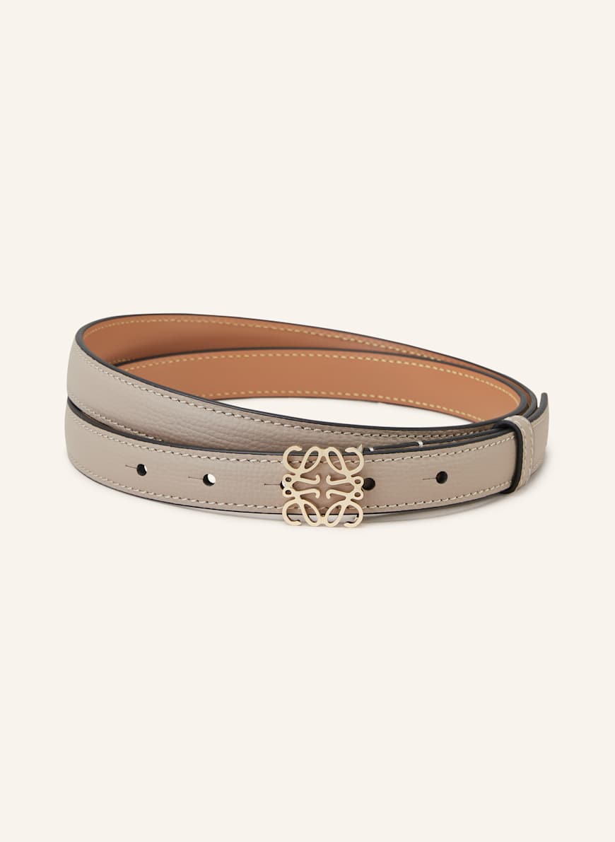 LOEWE Ledergürtel ANAGRAM: BEIGE