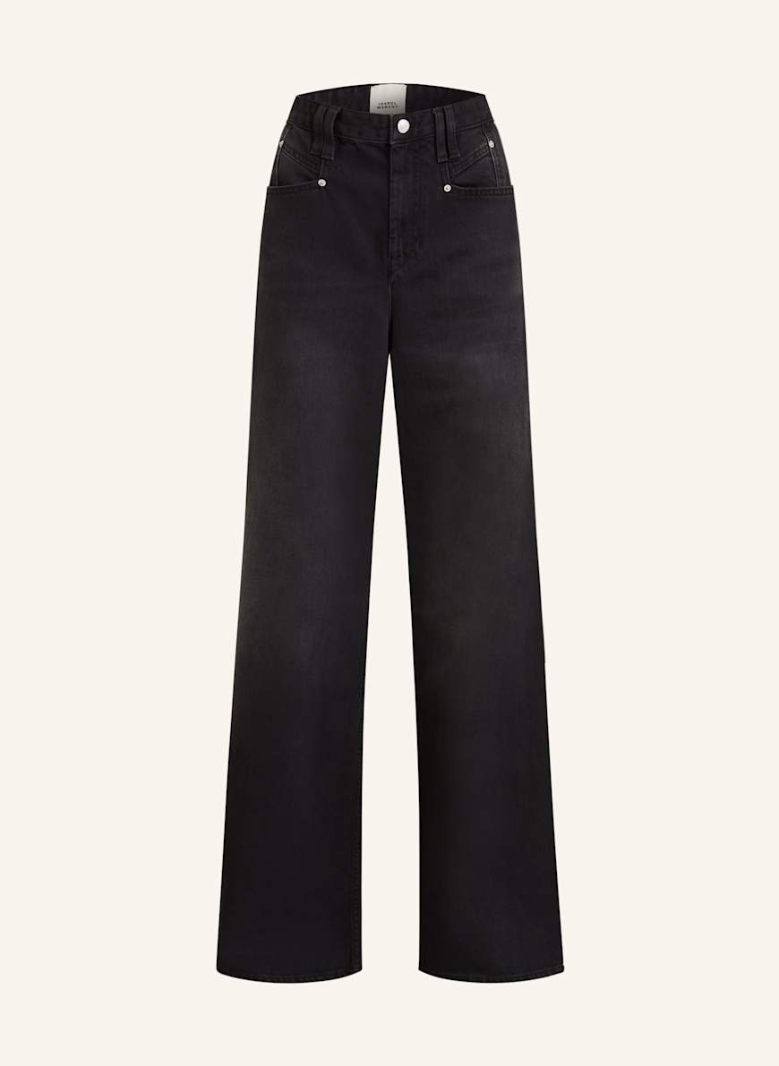 ISABEL MARANT Straight Jeans LEMONY-GB: 01BK BLACK