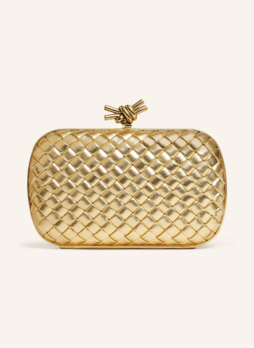 BOTTEGA VENETA Clutch KNOT in gold muse brass