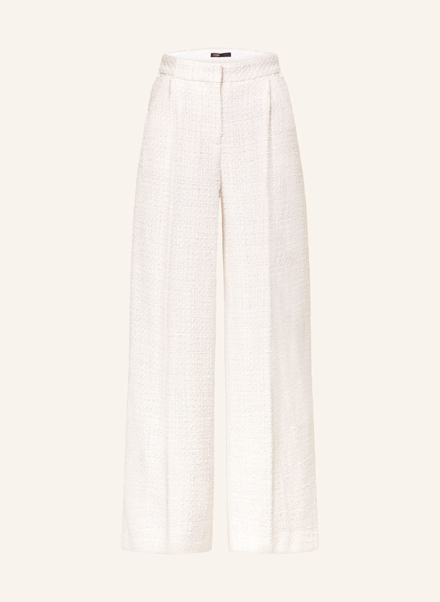maje Marlenehose mit Bouclé und Glitzergarn: ECRU