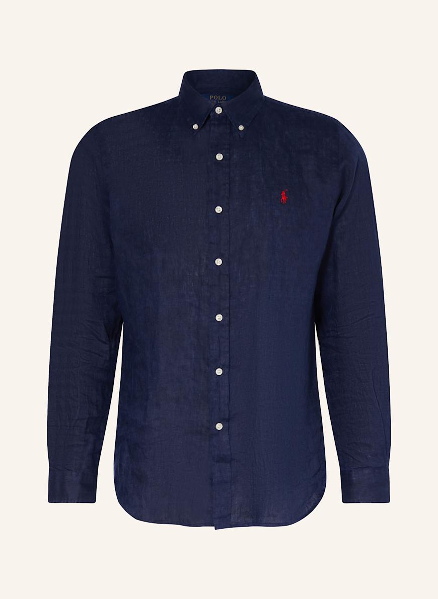 Ralph lauren navy linen shirt outlet