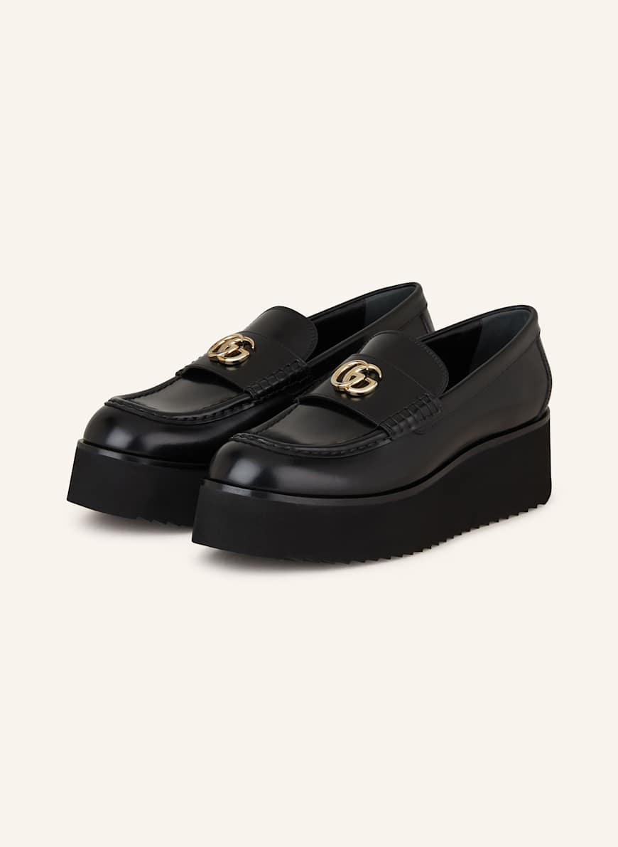 GUCCI Plateau-Loafer in schwarz