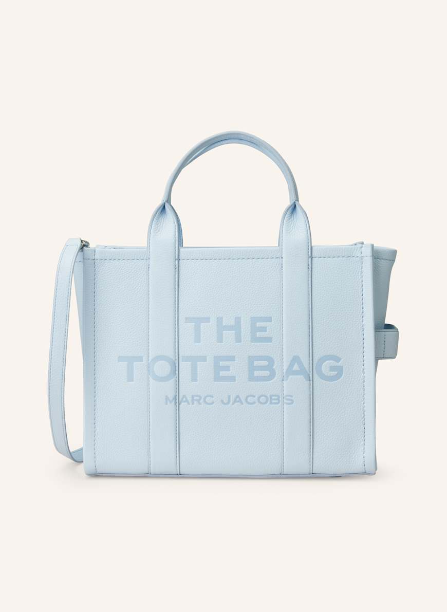 MARC JACOBS Shopper THE MEDIUM TOTE BAG LEATHER: HELLBLAU