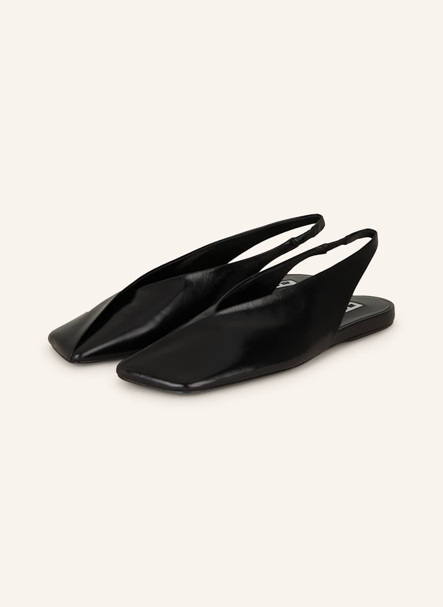 JIL SANDER Slingballerinas: SCHWARZ