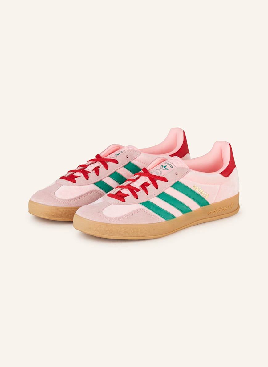 adidas Originals Sneaker GAZELLE INDOOR in neonrosa / grn / rot