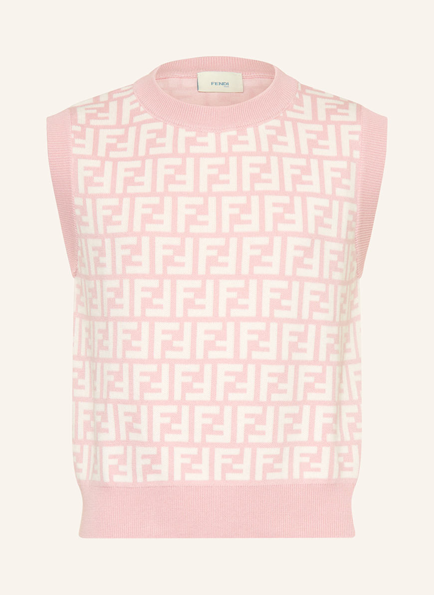 FENDI Pullunder: ROSA/ WEISS