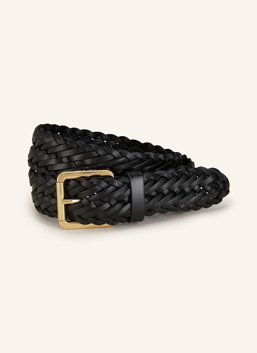 LAUREN RALPH LAUREN Braided belt made of leather in black display picture 2