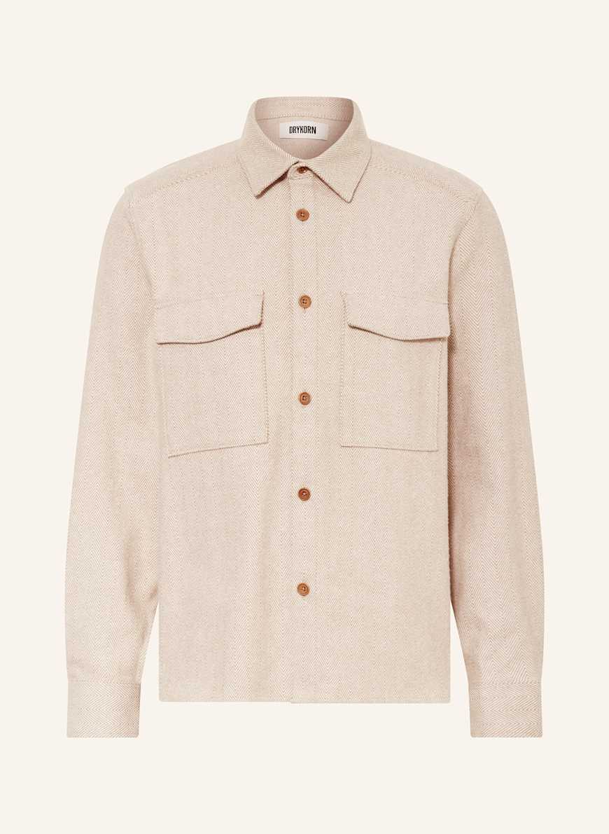 DRYKORN Flanell-Overjacket GUNRAY: BEIGE