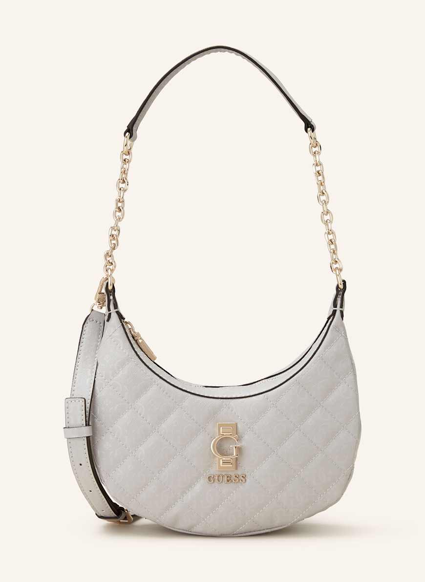 GUESS Schultertasche BESSEY: HELLGRAU