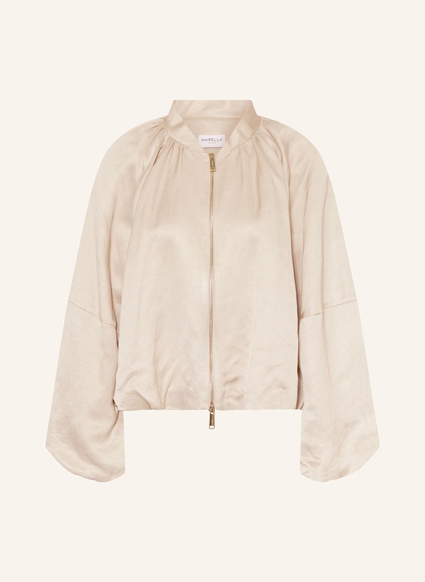 MARELLA Bomber jacket with linen in beige