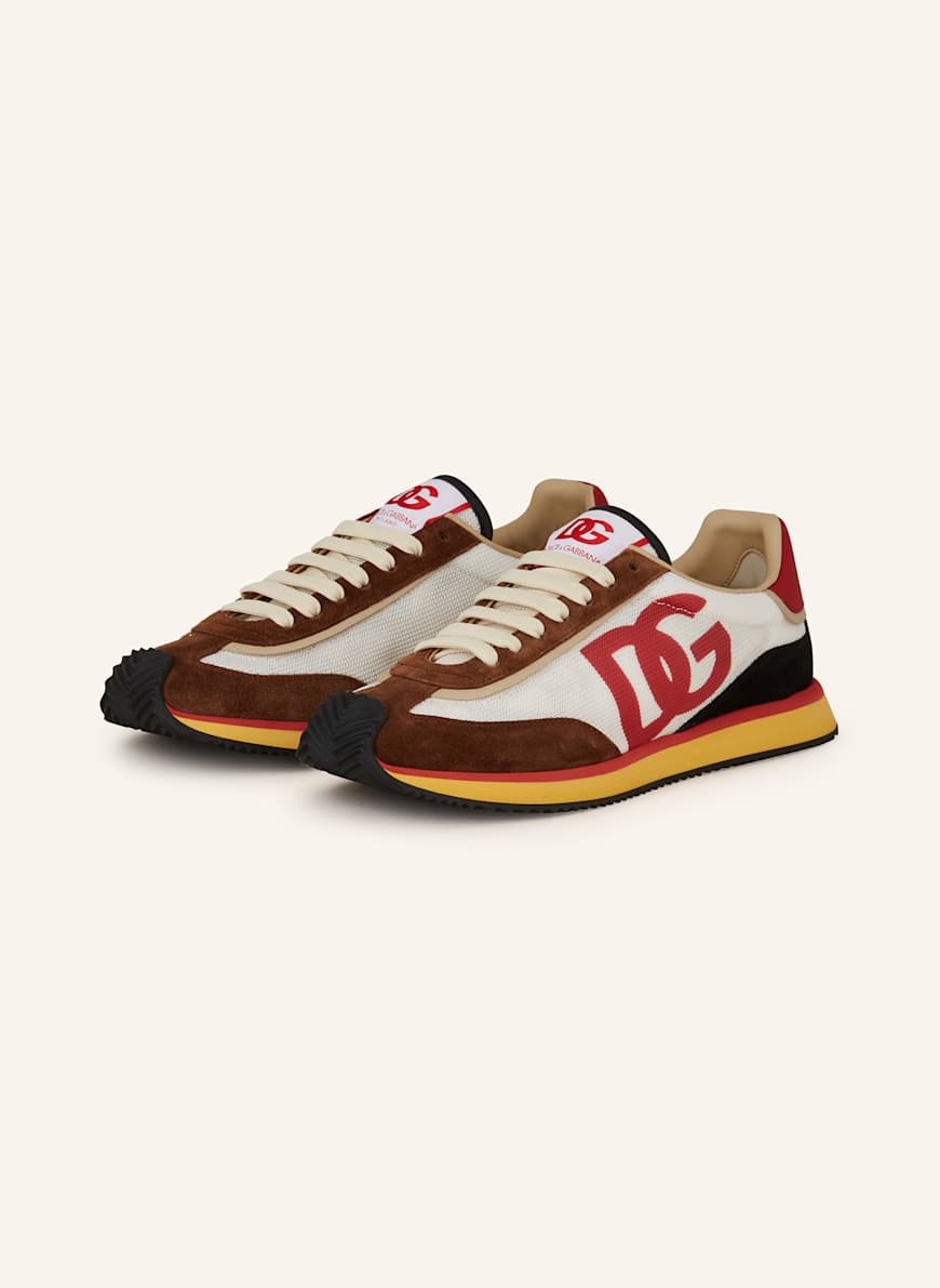 【Dolce Gabbana】SNEAKER BASSA DRAGON◆CS2288A5355 Mixed-material DG CUSHION sneakers in Black for Men