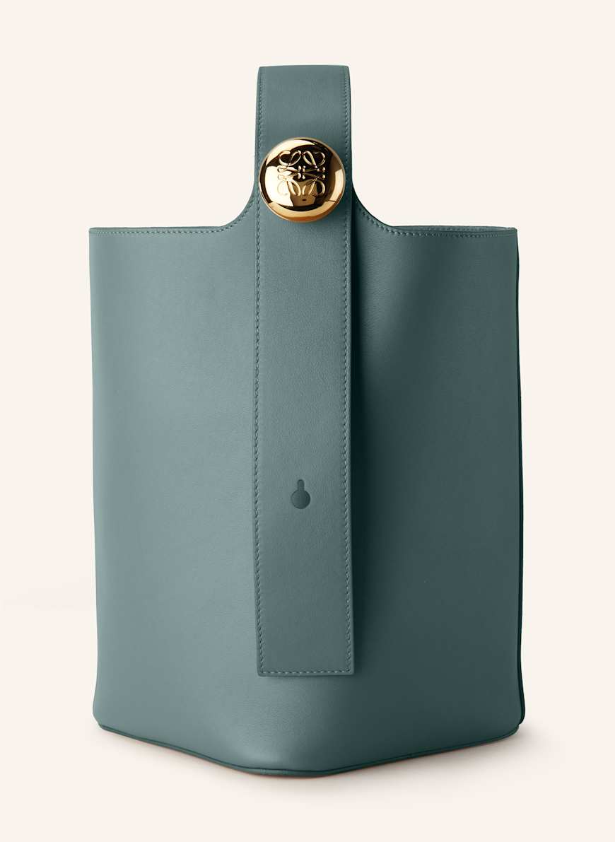 LOEWE Handtasche PEBBLE BUCKET MEDIUM: PETROL