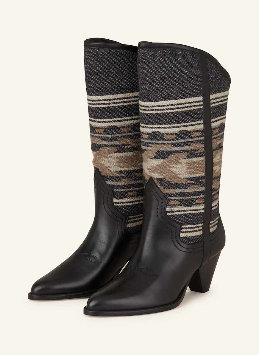 ISABEL MARANT Stiefel LIJITA: SCHWARZ/ GRAU/ BRAUN