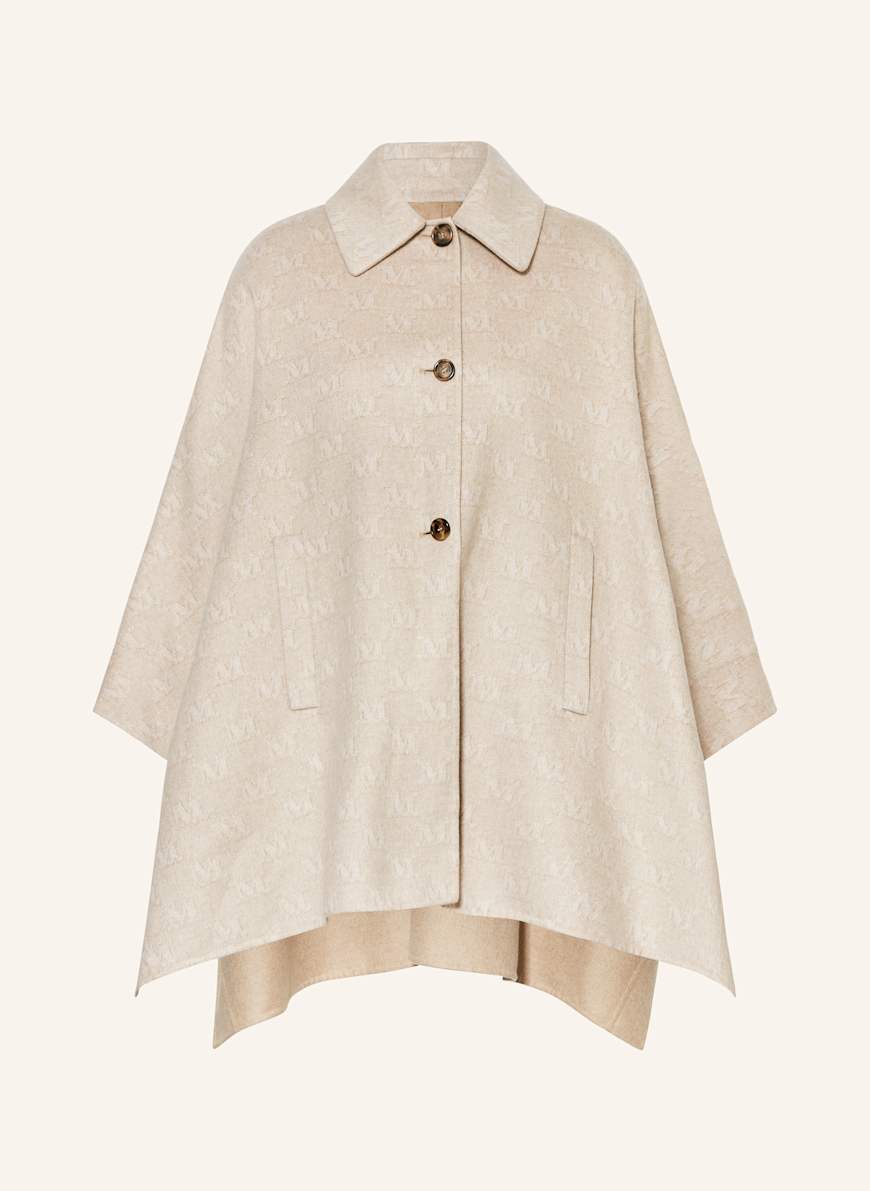 【送料&関税込】Max Mara Jago Logo Long Cape Max Mara Cape JAGO with silk in cream