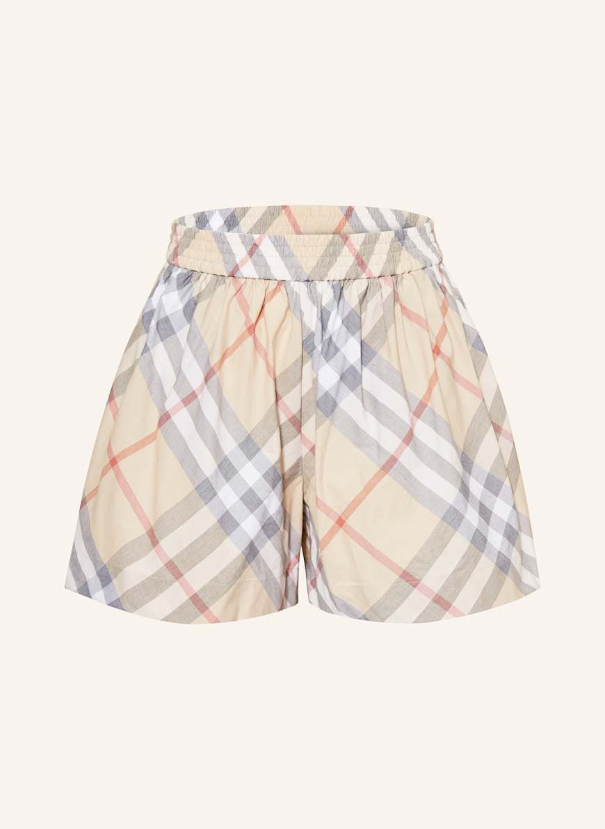 BURBERRY Shorts in beige schwarz rot