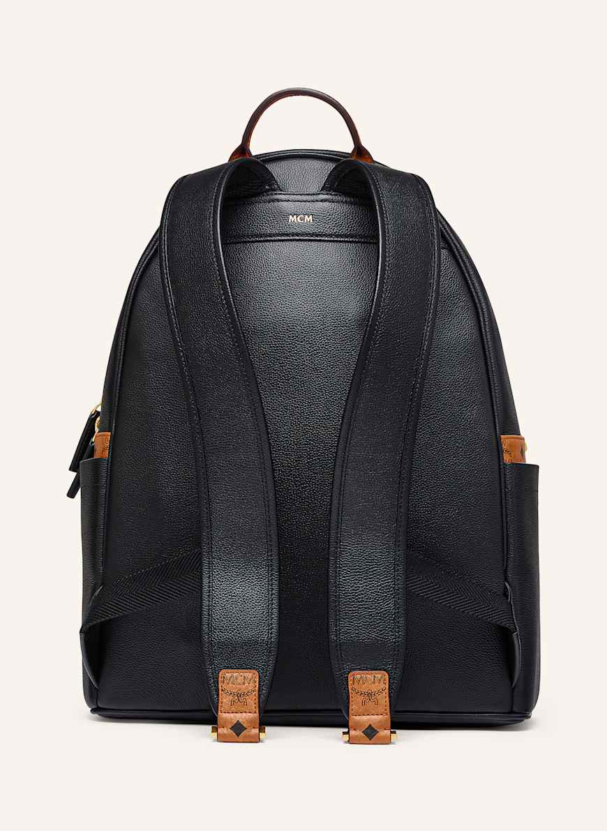MCM Backpack STARK in black cognac