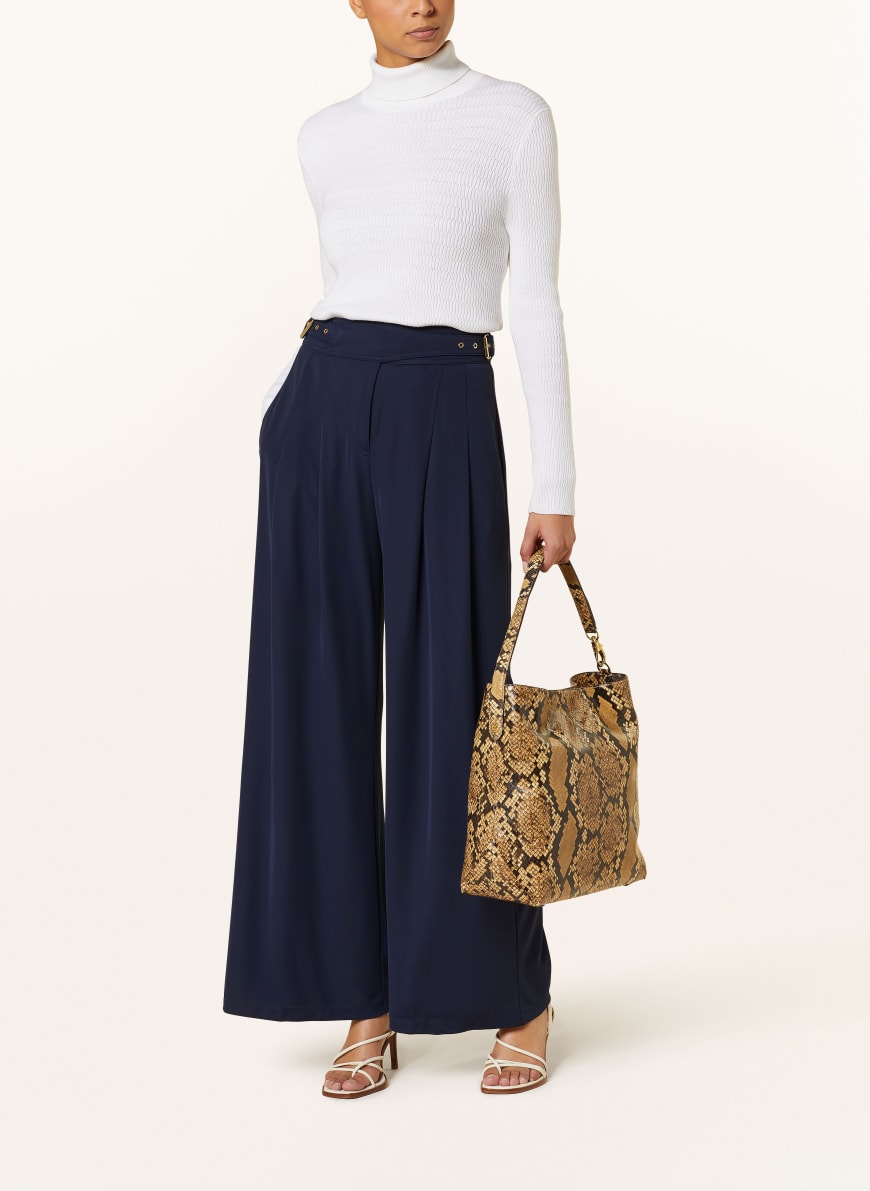 LAUREN RALPH LAUREN Marlenehose aus Jersey in dunkelblau