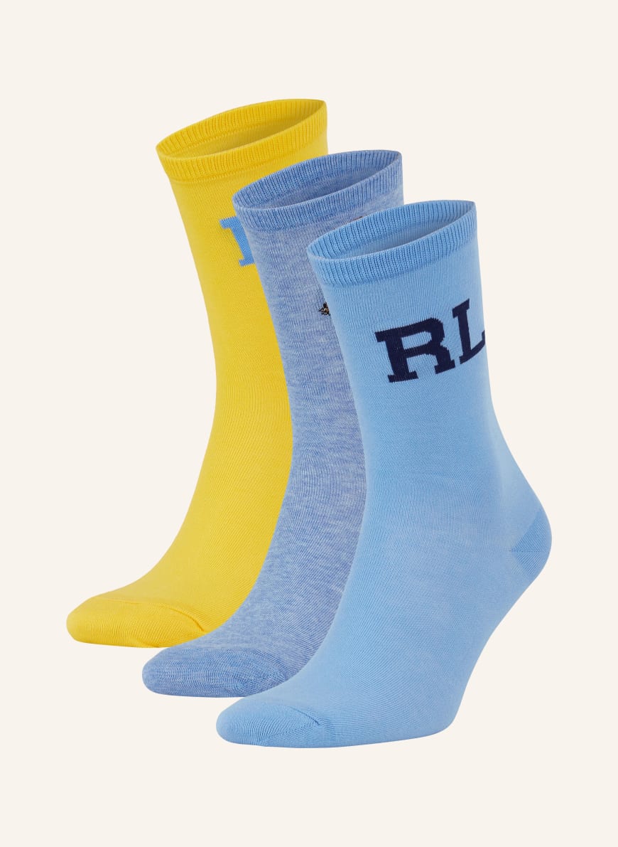POLO RALPH LAUREN 3 pack socks with gift box in 001 assorted