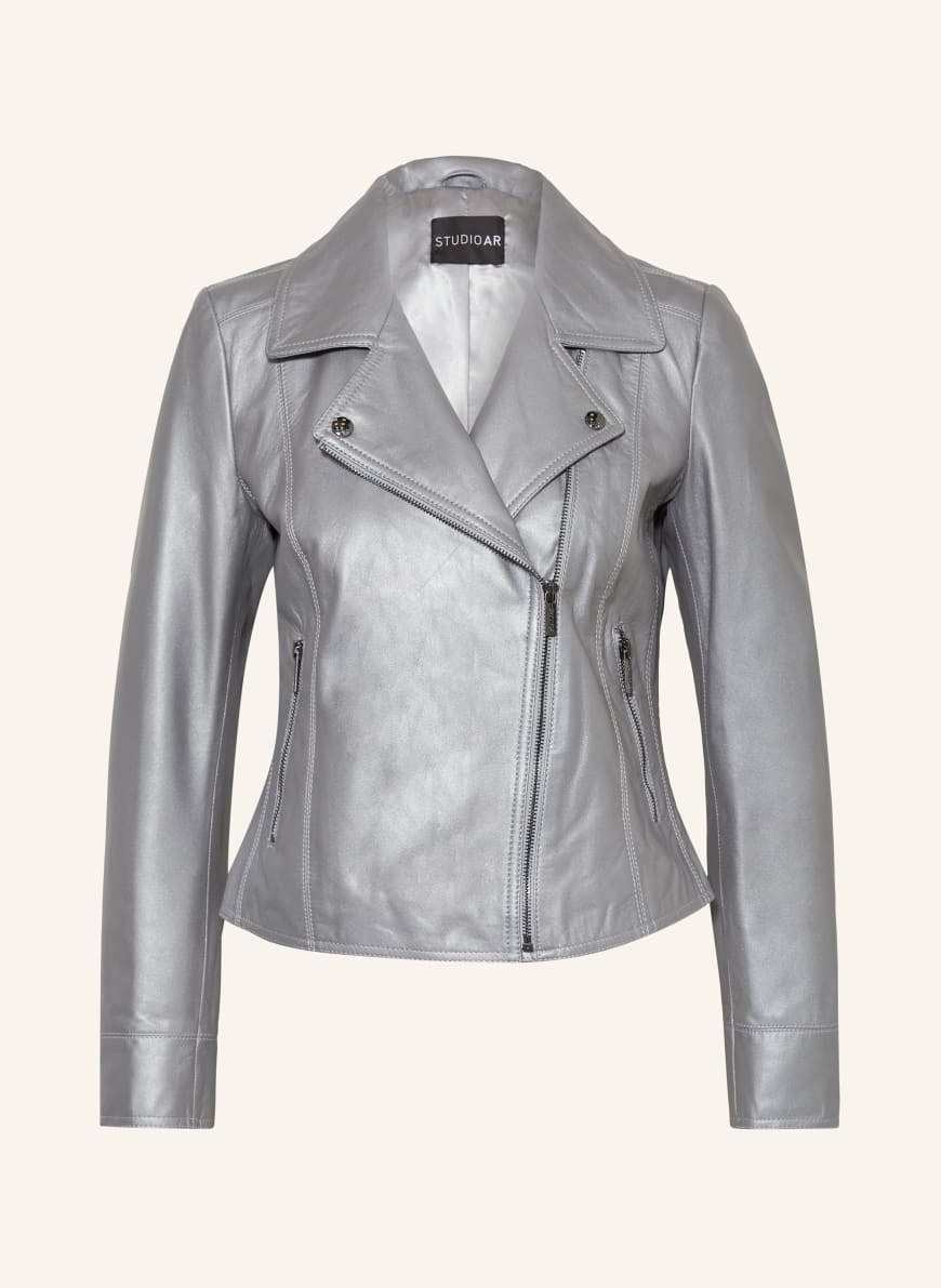 Ladies grey hotsell leather jackets
