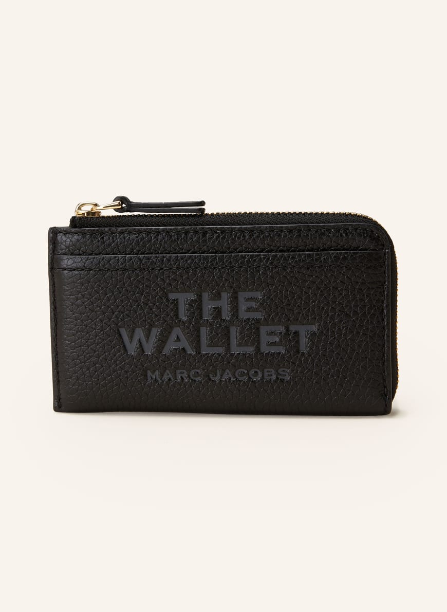 MARC JACOBS Geldbörse THE LEATHER TOP ZIP MULTI WALLET: SCHWARZ