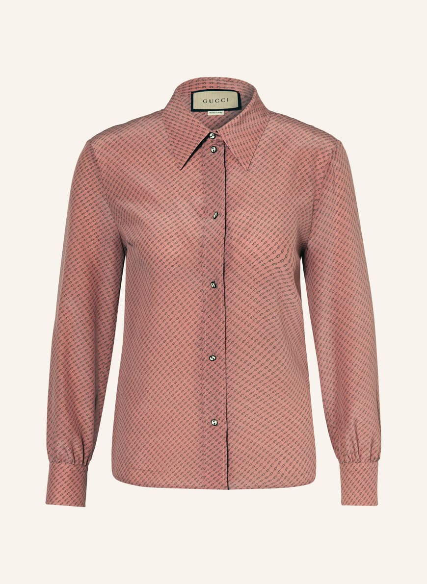 GUCCI Shirt blouse in silk in dusky pink