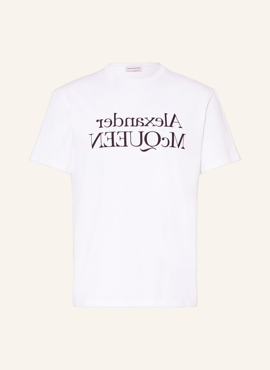 Alexander McQUEEN T Shirt in weiss schwarz