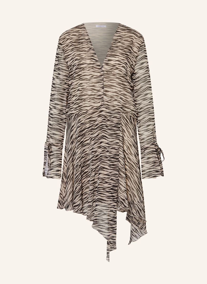 PATRIZIA PEPE Dress with glitter thread in nude / black / gold